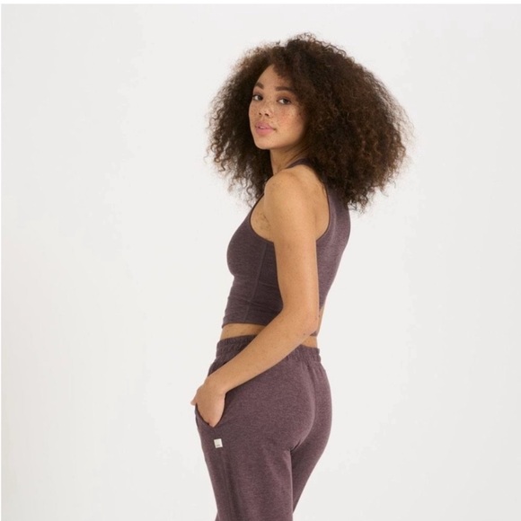 Vuori Elevation Plyo Tank Top In Smoked Plum Heather Size Extra Large - Picture 2 of 5